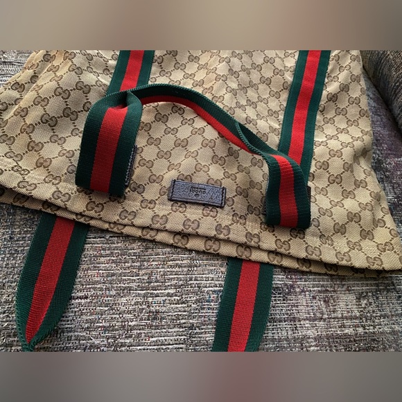 Gucci GG Beige Web Handle Tote. - Picture 10 of 15